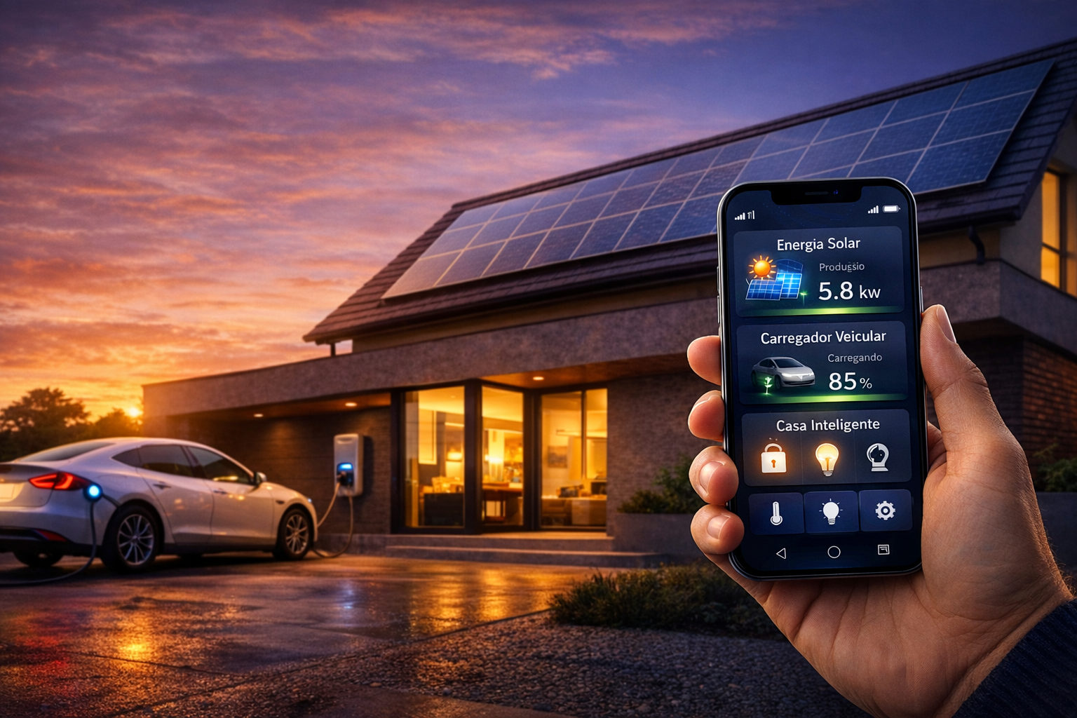 Controle pelo aplicativo